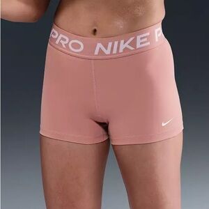 NWT Nike Pro 3” Shorts | Rust Pink | Size S